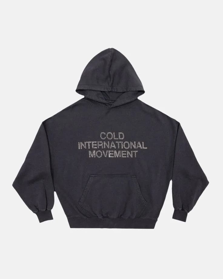 Cold International Movement Rhinestone Hoodie